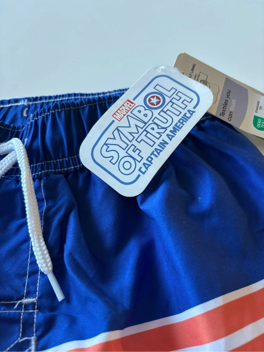 Marvel Captain America Swim Shorts - Blue & White